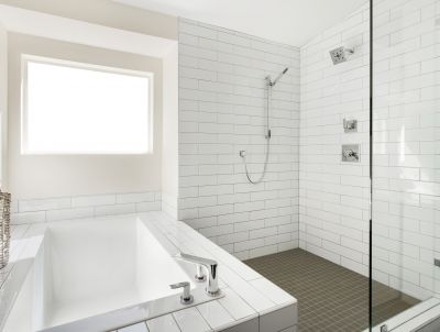 Open Shower Area with Rain Shower Head
